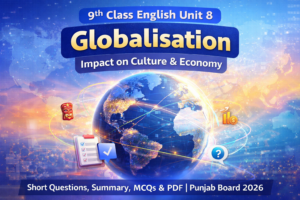9th-Class-English-Unit-8-Globalisation-Impact-on-Culture-Economy-–-Short-Questions-Summary-MCQs-PDF-Punjab-Board-2026