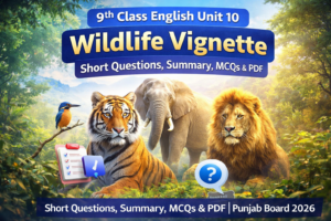 Important Short Questions – Unit 10Wildlife Vignette Fascinating Nature