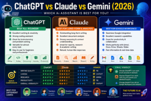 ChatGPT vs Claude vs Gemini (2026) Which AI Assistant Is Best